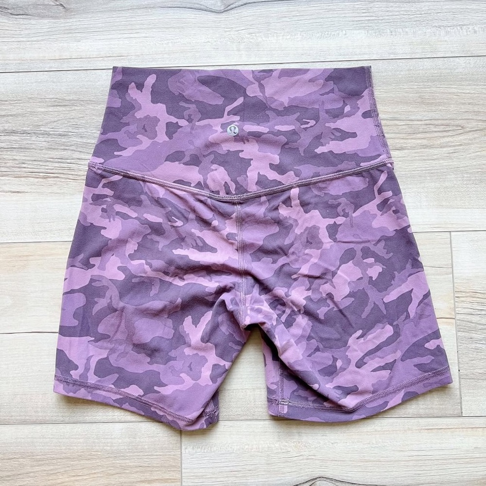 lululemon camo align biker shorts